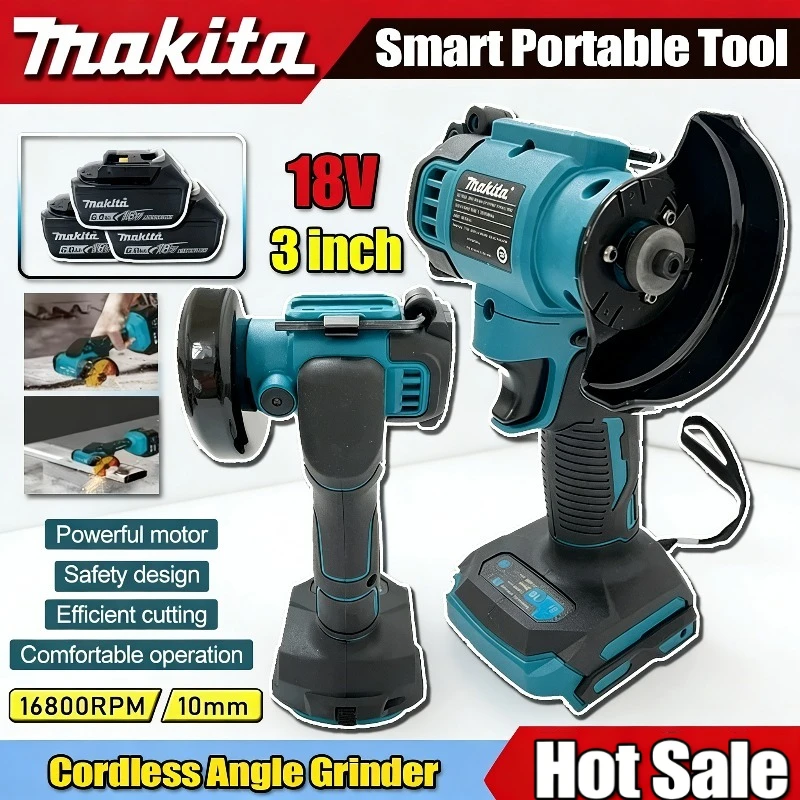 Аккумуляторная мини-угловая шлифмашина Makita 3 дюйма, 18В, для резки, электрическая отрезная пила, совместимая с аккумуляторами Makita
Аккумуляторная мини-угловая шлифмашина Makita 3 дюйма, 18В, для резки, электрическая отрезная пила, совместимая с аккумуляторами Makita