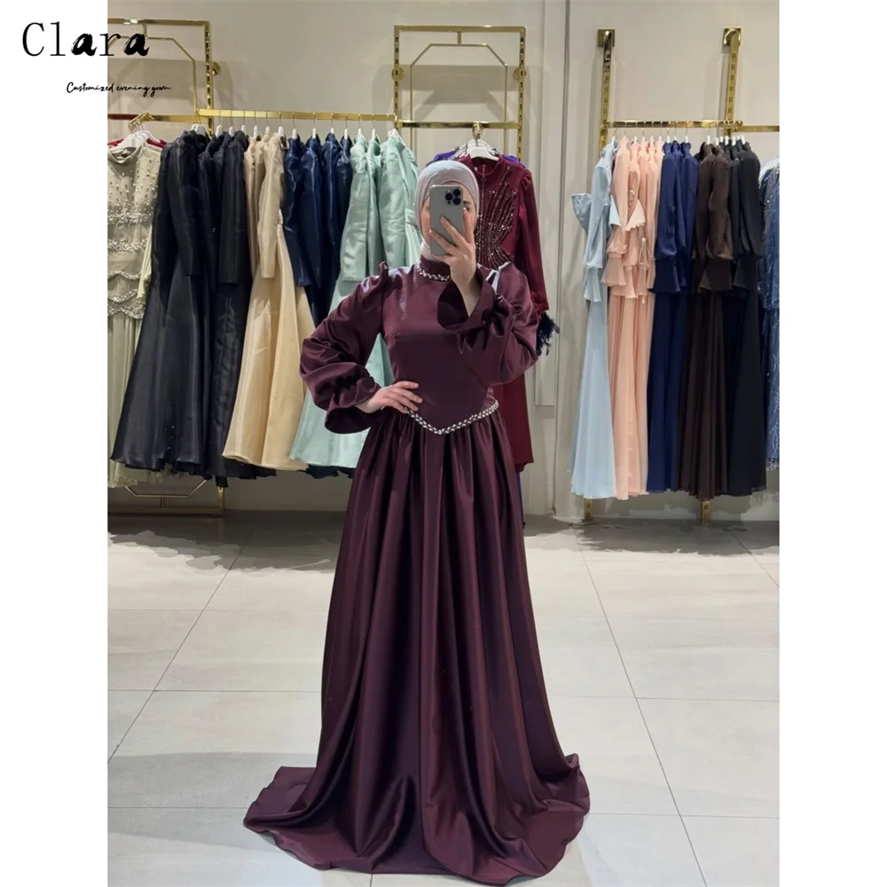 Clara Custom Wine Red A-line Long Sleeved Rhinestone Elegant Party Dresses 2026 Woman Luxury Evening Dress Women's Ball Gown
Clara Custom Wine Red A-line Long Sleeved Rhinestone Elegant Party Dresses 2026 Woman Luxury Evening Dress Women's Ball Gown