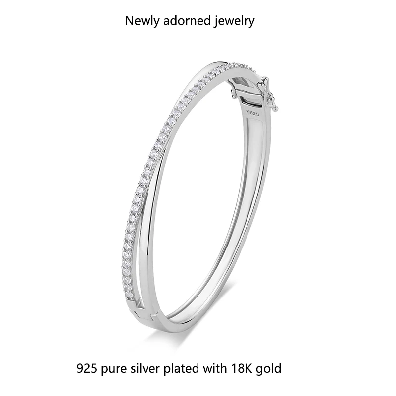 New European and American cross-border 925 silver moissanite double-layer fashion versatile high-end women's bracelet, minimalis
New European and American cross-border 925 silver moissanite double-layer fashion versatile high-end women's bracelet, minimalis