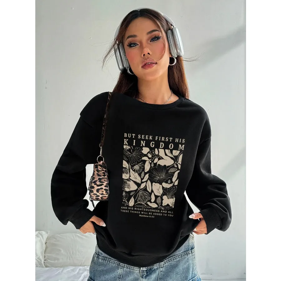 Women Basic Casual Pullover Spring Autumn Long Sleeve Vegetative Printed Round Neck T-Shirt
Women Basic Casual Pullover Spring Autumn Long Sleeve Vegetative Printed Round Neck T-Shirt