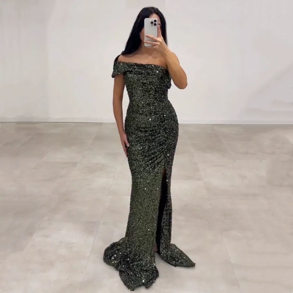 Customized Sequined Elegant Luxury Sparkle Evening Dress One-shoulder Mermaid Floor-length Bespoke Occasion Prom Party Gowns
Customized Sequined Elegant Luxury Sparkle Evening Dress One-shoulder Mermaid Floor-length Bespoke Occasion Prom Party Gowns