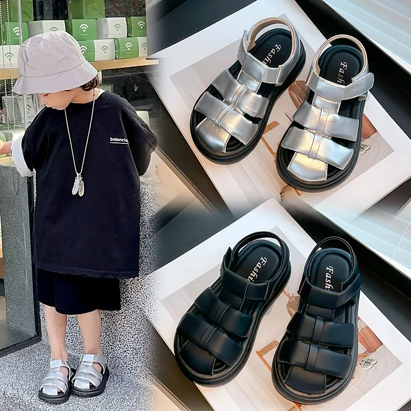 Hand-woven Children's Sandals Summer Roman Style Leather Sandals Girls and Boys Thick Bottom Hollow Breathable Baotou Sandals.
Hand-woven Children's Sandals Summer Roman Style Leather Sandals Girls and Boys Thick Bottom Hollow Breathable Baotou Sandals.