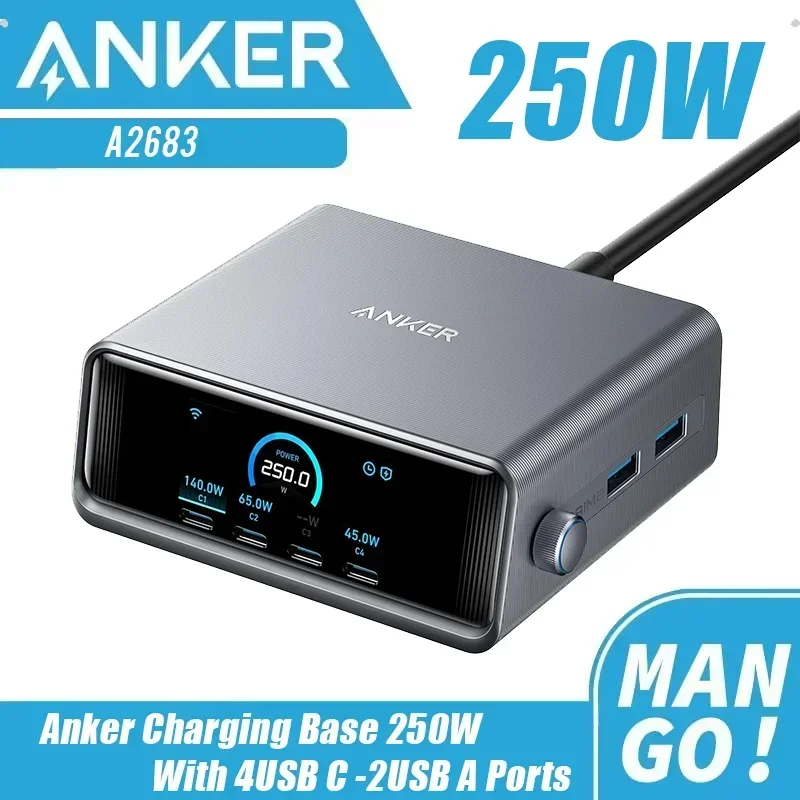 Зарядное устройство Anker Prime, 250 Вт GaN USB C, станция быстрой зарядки, 2,26 дюйма, ЖК-дисплей для iPhone, MacBook Pro, iPad, умный циферблат управления
Зарядное устройство Anker Prime, 250 Вт GaN USB C, станция быстрой зарядки, 2,26 дюйма, ЖК-дисплей для iPhone, MacBook Pro, iPad, умный циферблат управления