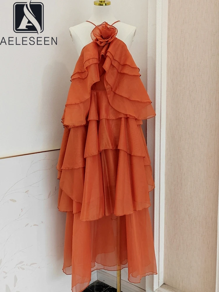 AELESEEN Elegant Orange Sky Bkue Chiffon Halter Dress Women Summer with Layered Ruffles 3D Floral Backless Party Celebrations
AELESEEN Elegant Orange Sky Bkue Chiffon Halter Dress Women Summer with Layered Ruffles 3D Floral Backless Party Celebrations