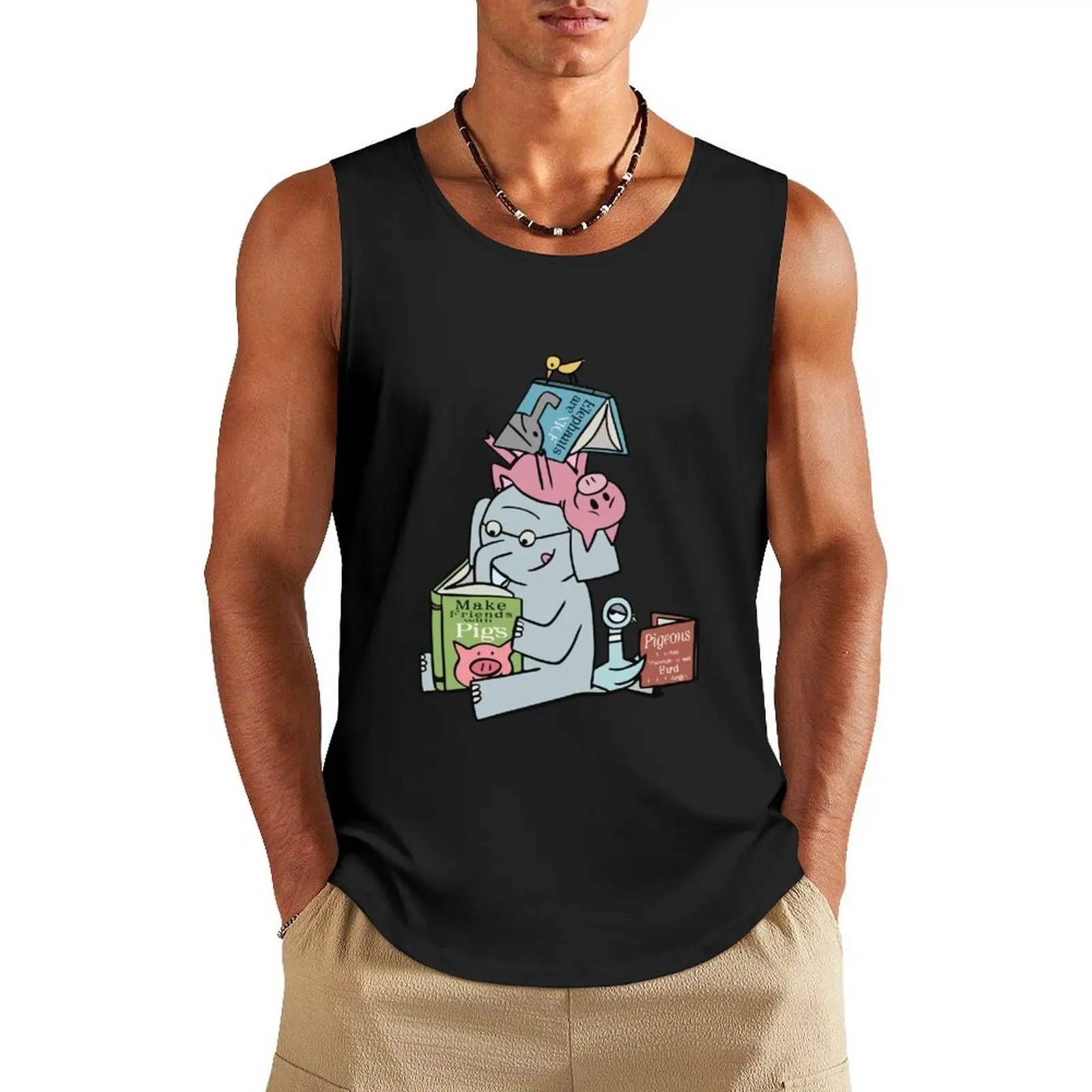 Elephant and Piggie reading Tank Top Men's sleeveless sleeveless vest men bodybuilding t-shirt
Elephant and Piggie reading Tank Top Men's sleeveless sleeveless vest men bodybuilding t-shirt