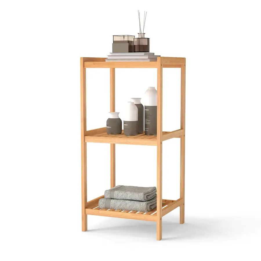 3Tier Bamboo Shelf Freestanding SpaceSaving Bathroom Standing Shelf amp Plant Stand, 3 Shelf Bookcase for Kitchen, Living Room,
3Tier Bamboo Shelf Freestanding SpaceSaving Bathroom Standing Shelf amp Plant Stand, 3 Shelf Bookcase for Kitchen, Living Room,
