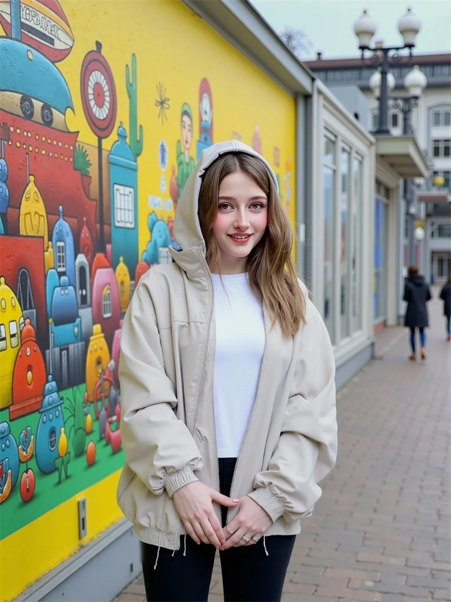 Свободные куртки на молнии с капюшоном, эстетический топ, женский зимний отдых, бейсбол, туризм, техническая одежда, верхняя одежда с лацканами, модный карго для колледжа
Свободные куртки на молнии с капюшоном, эстетический топ, женский зимний отдых, бейсбол, туризм, техническая одежда, верхняя одежда с лацканами, модный карго для колледжа