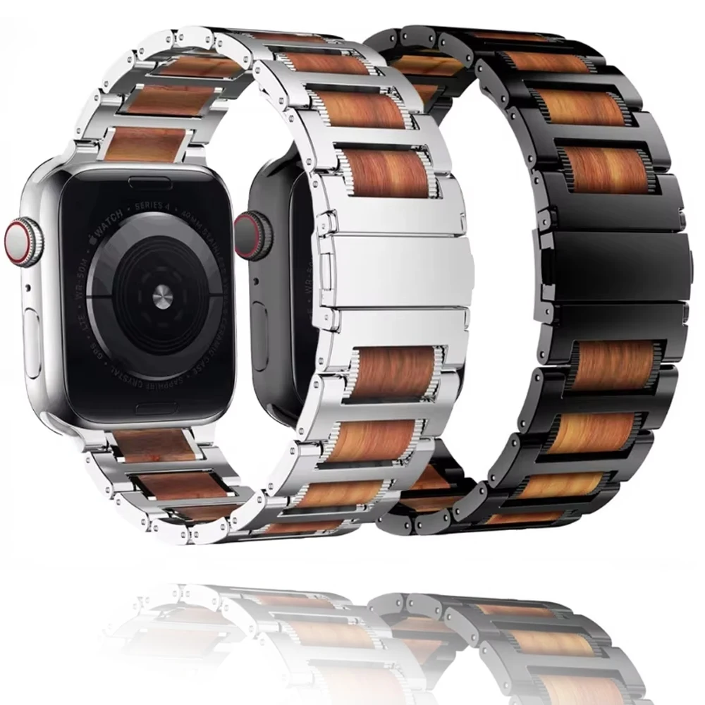 Деревянный ремешок из красного сандалового дерева для Apple Watch Ultra 3/2/1 11 10 9 8 7 49-46-45-41 мм, с звеньями из нержавеющей стали, для iWatch 6 5 4 SE 44-40 мм
Деревянный ремешок из красного сандалового дерева для Apple Watch Ultra 3/2/1 11 10 9 8 7 49-46-45-41 мм, с звеньями из нержавеющей стали, для iWatch 6 5 4 SE 44-40 мм