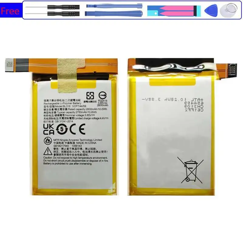 Mobile Phone Battery 2750Mah BL318 Durable For Lenovo Saver 2 Pro L70081 Lightweight
Mobile Phone Battery 2750Mah BL318 Durable For Lenovo Saver 2 Pro L70081 Lightweight