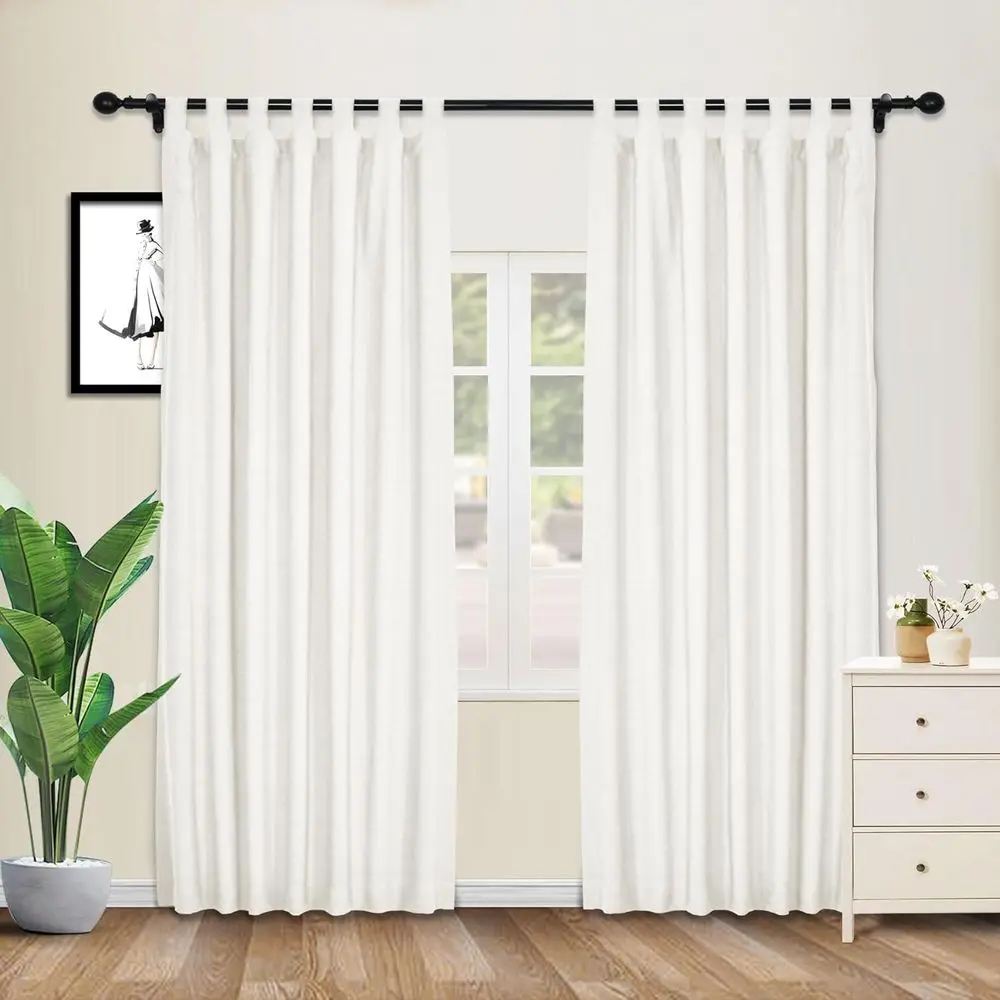 White 100 W x 84 L Linen Blend Sliding Door Curtains for Patio, Living Room, and Bedroom
White 100 W x 84 L Linen Blend Sliding Door Curtains for Patio, Living Room, and Bedroom