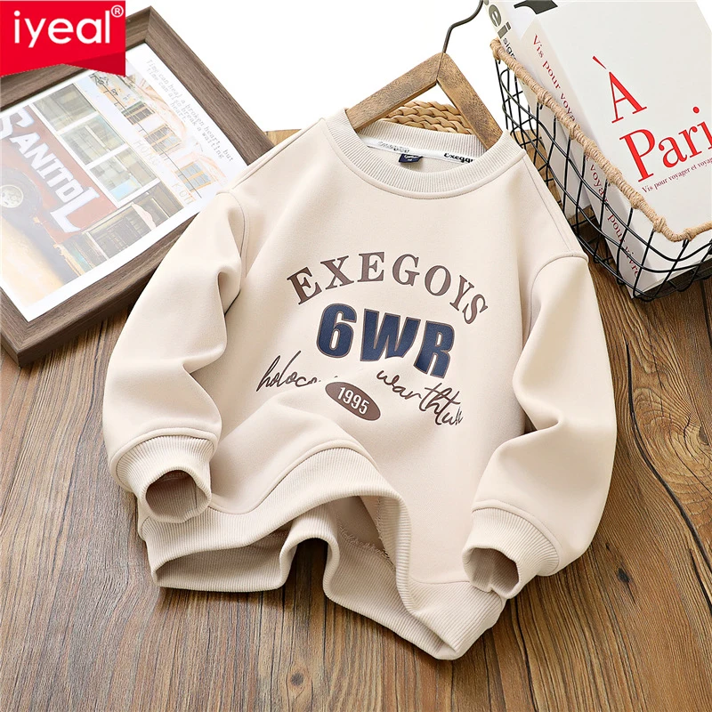 IYEAL Autumn and Winter New Children's Letter Sweatshirt Boys' Warm Fleece Sweatshirt Children's Round Neck Knit Pullover
IYEAL Autumn and Winter New Children's Letter Sweatshirt Boys' Warm Fleece Sweatshirt Children's Round Neck Knit Pullover