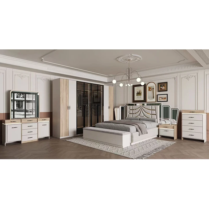 &Large Modern Bed Nightstand Wooden Home Furniture Soft Upholstered Luxury Comfortable Bedroom Furniture Set
&Large Modern Bed Nightstand Wooden Home Furniture Soft Upholstered Luxury Comfortable Bedroom Furniture Set