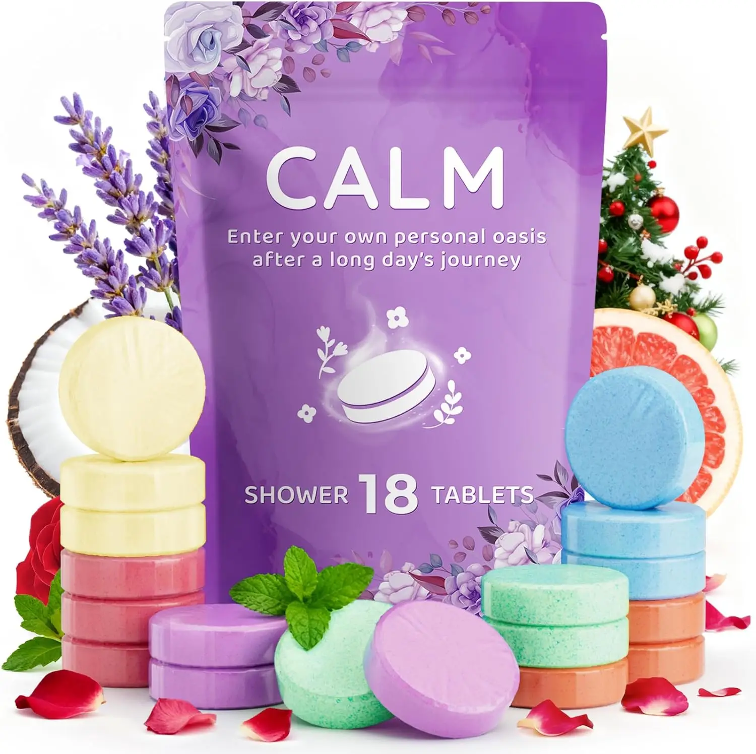 18 Pack Shower Steamers with Lavender Mint Rose Coco Sea Grapefruit Fragrance for Self Care and Relaxation Gifts
18 Pack Shower Steamers with Lavender Mint Rose Coco Sea Grapefruit Fragrance for Self Care and Relaxation Gifts