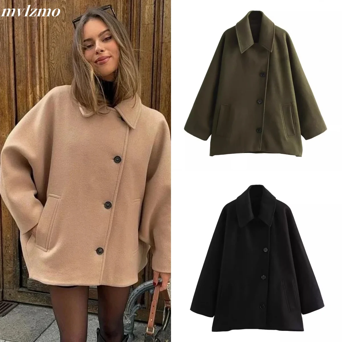 2024 Spring and Autumn Europe and the United States wind women's loose lapel bat sleeve long section windbreaker jacket
2024 Spring and Autumn Europe and the United States wind women's loose lapel bat sleeve long section windbreaker jacket