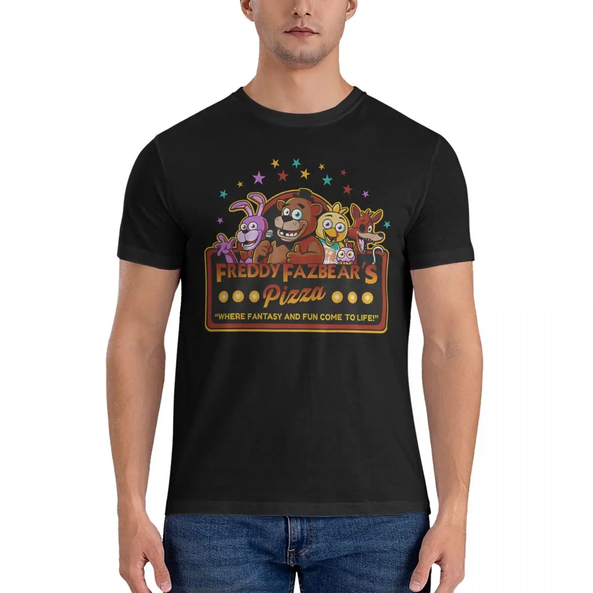 Забавные мужские футболки F-Fnaf, Повседневная футболка из 100% хлопка, футболка с круглым вырезом и коротким рукавом, женская футболка
Забавные мужские футболки F-Fnaf, Повседневная футболка из 100% хлопка, футболка с круглым вырезом и коротким рукавом, женская футболка