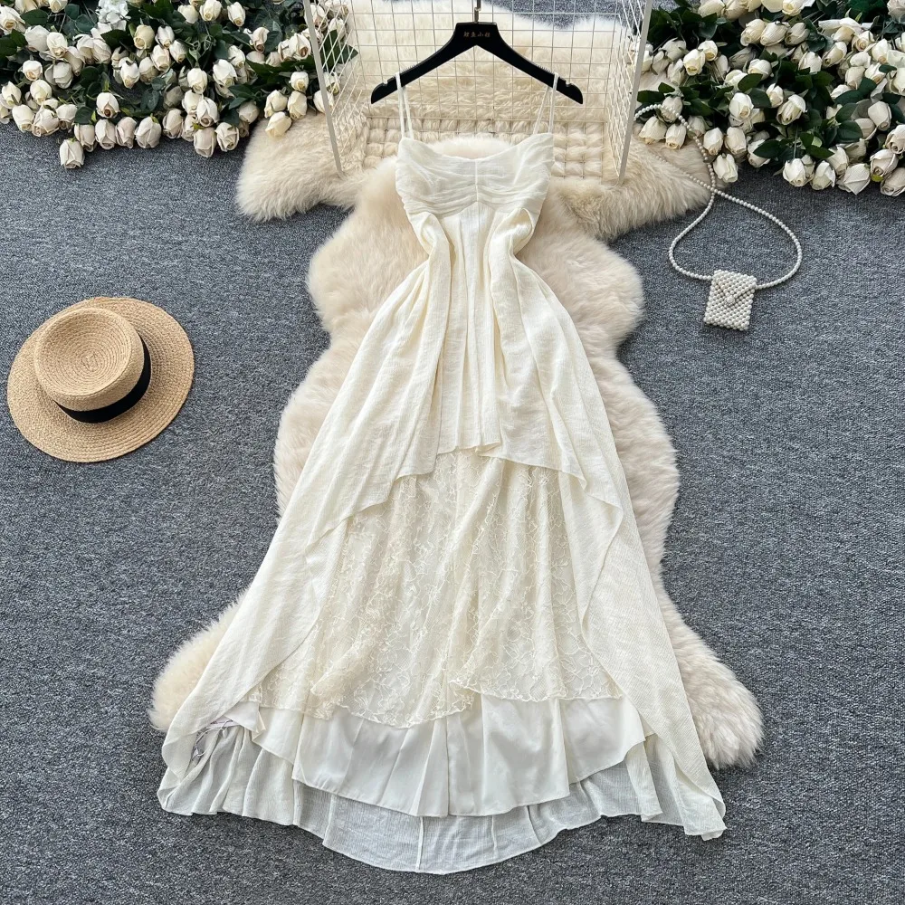 Vintage sexy backless asymmetrical Spliced A-line Dress Chic Summer Beach fairycore Vestidos Vacation women clothing
Vintage sexy backless asymmetrical Spliced A-line Dress Chic Summer Beach fairycore Vestidos Vacation women clothing