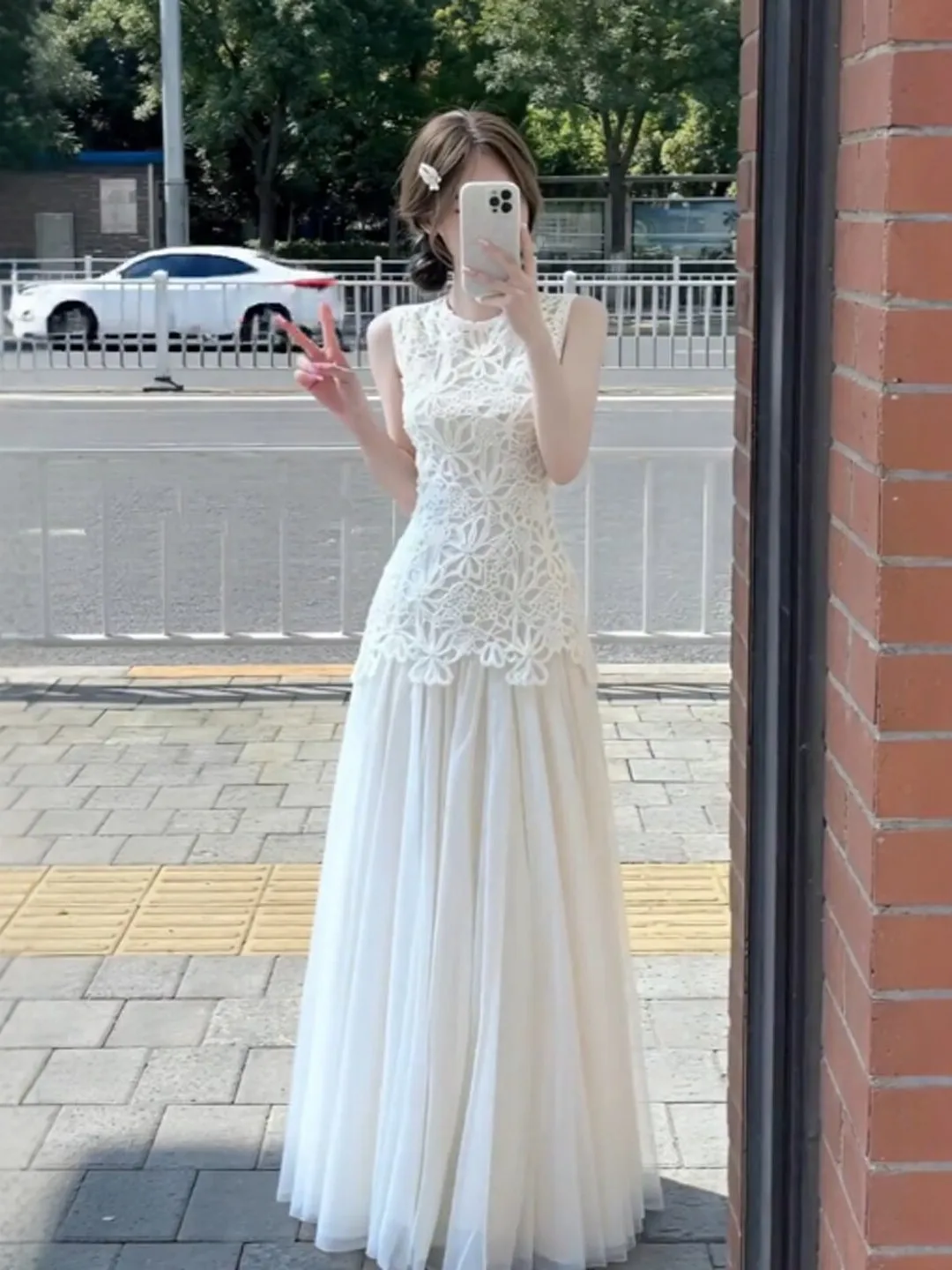 Gentle Wind Slimming Fairy Vest Dress Unique Design Summer Collection High Waist Lace Detailing Polyester Fiber Non-fading
Gentle Wind Slimming Fairy Vest Dress Unique Design Summer Collection High Waist Lace Detailing Polyester Fiber Non-fading