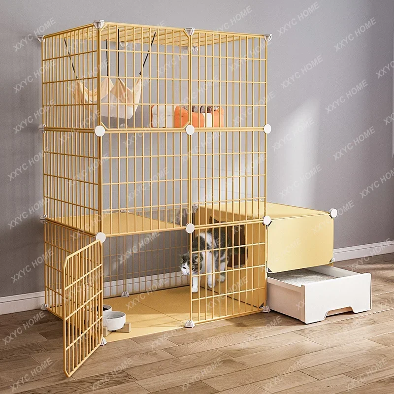 Cat cage litter box integrated household with toilet cat house cat villa indoor, free space
Cat cage litter box integrated household with toilet cat house cat villa indoor, free space