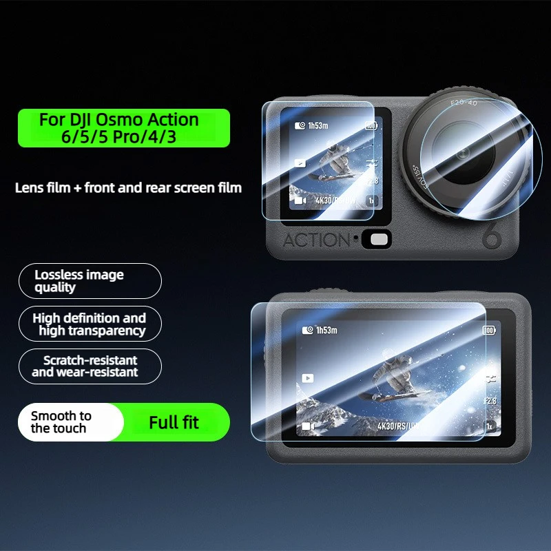 HD Tempered Glass Screen & Lens Protector For DJI Osmo Action 6/5/5 Pro/4/3 Anti-Fingerprint Camera Protective Film Accessories
HD Tempered Glass Screen & Lens Protector For DJI Osmo Action 6/5/5 Pro/4/3 Anti-Fingerprint Camera Protective Film Accessories