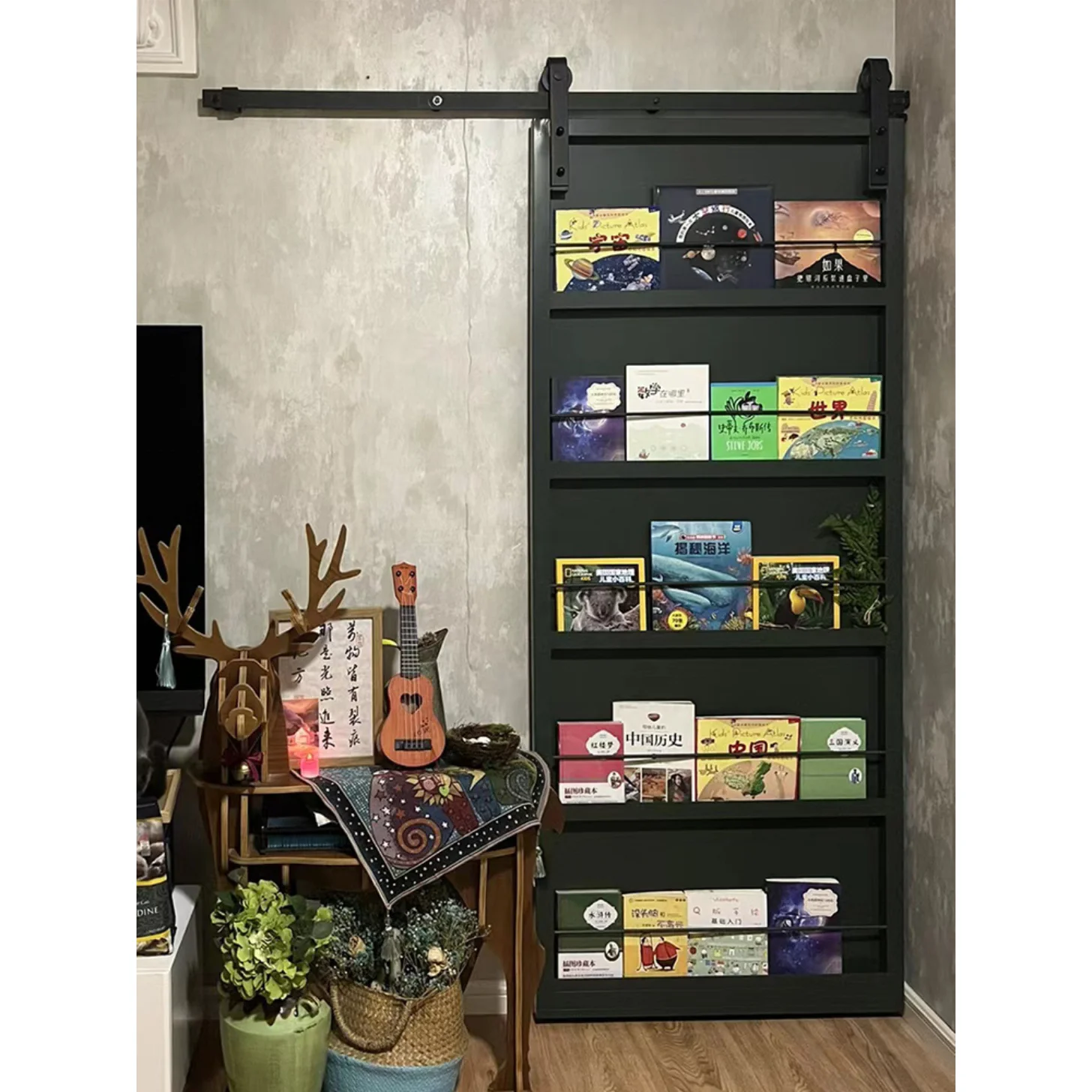 Artificial interior bookshelf sliding door house barn door
Artificial interior bookshelf sliding door house barn door
