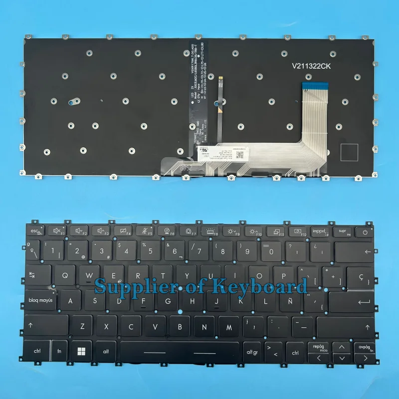 Latin Spanish/English Keyboard For MSI Modern 14 C12M C13M C12MO MS-14J1 MS-14J3 V211322BK1 V211322CJ V211322CK Laptop Backlit
Latin Spanish/English Keyboard For MSI Modern 14 C12M C13M C12MO MS-14J1 MS-14J3 V211322BK1 V211322CJ V211322CK Laptop Backlit
