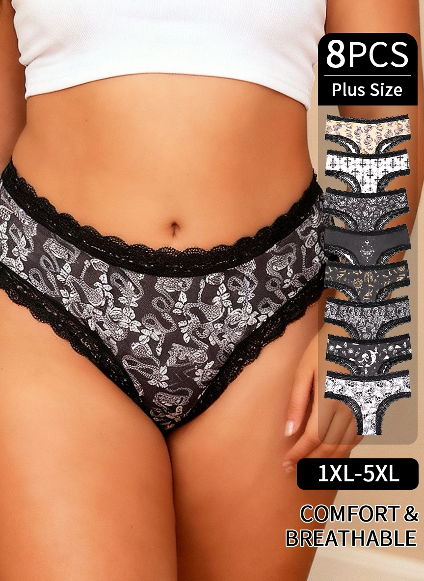 Сексуальные женские треугольные трусы большого размера в готическом стиле с кружевной отделкой, 8 предметов
Сексуальные женские треугольные трусы большого размера в готическом стиле с кружевной отделкой, 8 предметов