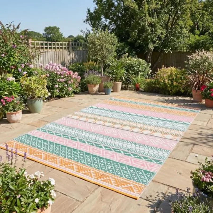 Outdoor Rug for Patio 9x18, Waterproof Reversible Plastic Straw Mat, Orange Pink, Boho Foldable Lightweight Easy-Clean Rug for
Outdoor Rug for Patio 9x18, Waterproof Reversible Plastic Straw Mat, Orange Pink, Boho Foldable Lightweight Easy-Clean Rug for