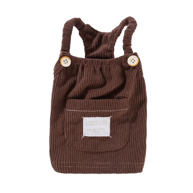 Dog Clothes Corduroy Suspender Dress with Pocket Cute Puppy Vest for Small Dogs Autumn Winter Warm Outfit Teddy Poodle Chihuahua 
Dog Clothes Corduroy Suspender Dress with Pocket Cute Puppy Vest for Small Dogs Autumn Winter Warm Outfit Teddy Poodle Chihuahua
