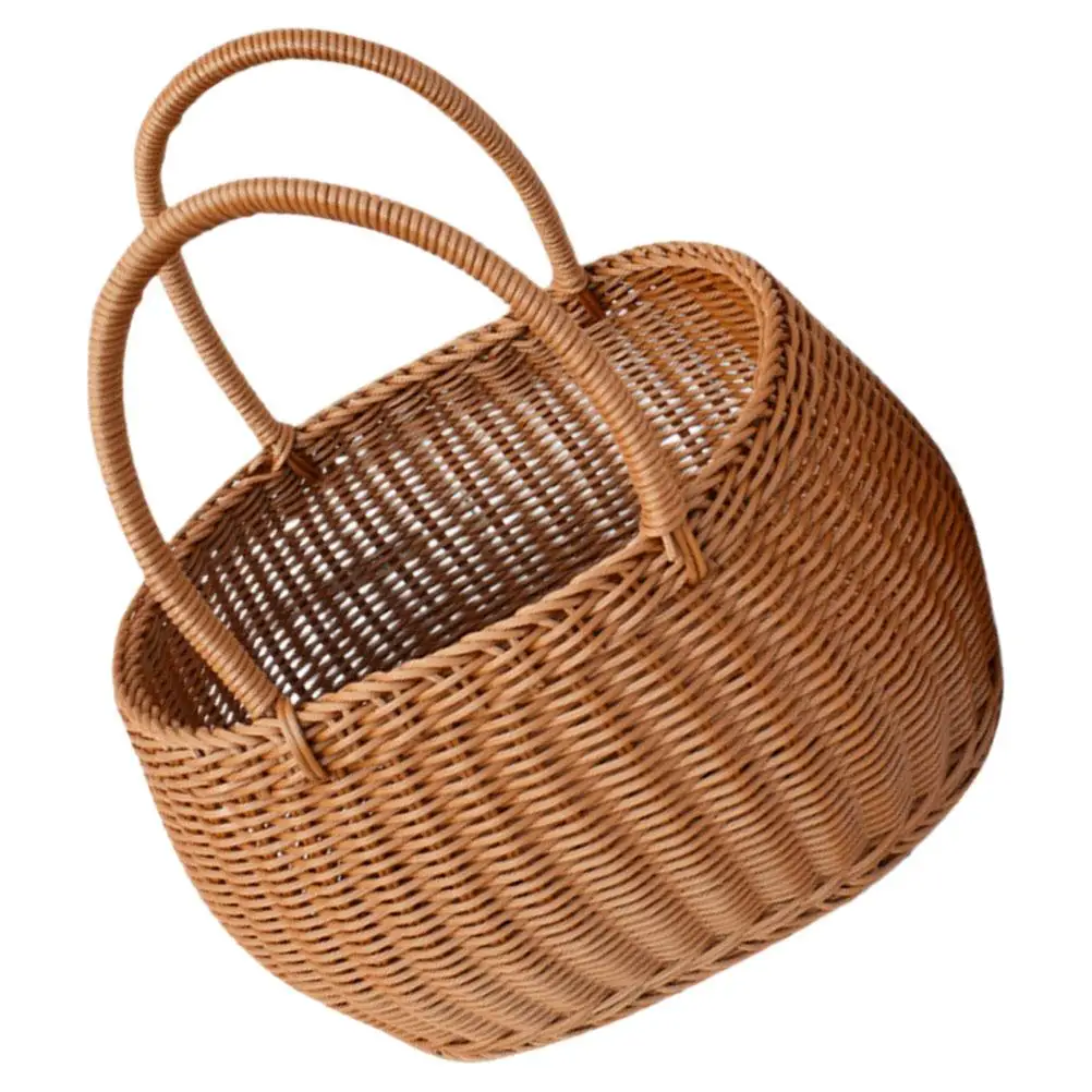 Storage Baskets Portable Fruit Woven With Handle Handheld Hanging Gift Flower Light Brown Picnic Travel
Storage Baskets Portable Fruit Woven With Handle Handheld Hanging Gift Flower Light Brown Picnic Travel