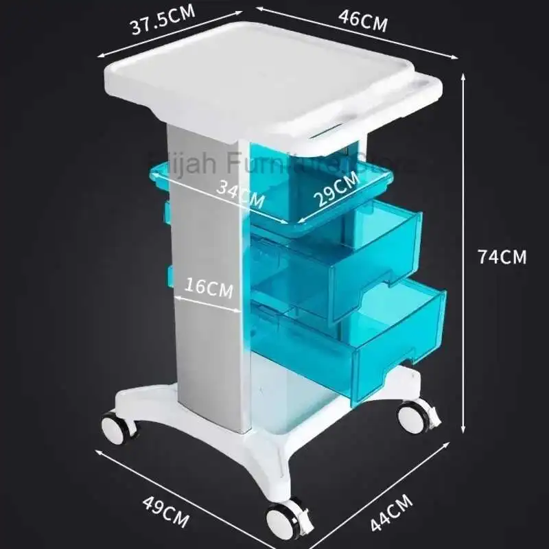 ABS Plastic Multi-layer Trolley Dental Cart Medical Trolley Mobile Silent Carrit Auxiliares De Peluqueria Beauty Salon Furniture
ABS Plastic Multi-layer Trolley Dental Cart Medical Trolley Mobile Silent Carrit Auxiliares De Peluqueria Beauty Salon Furniture