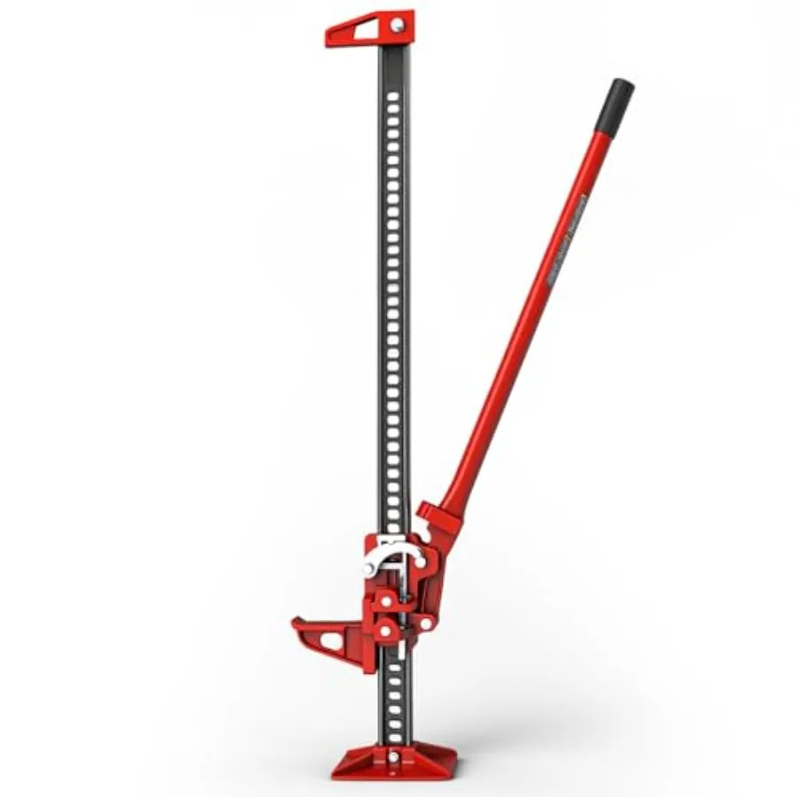 Ratcheting Off Road Utility Farm Jack 3 Ton 6 000 lb Capacity Red Heavy Duty Steel with Extended Handle for Vehicles and Equipm
Ratcheting Off Road Utility Farm Jack 3 Ton 6 000 lb Capacity Red Heavy Duty Steel with Extended Handle for Vehicles and Equipm