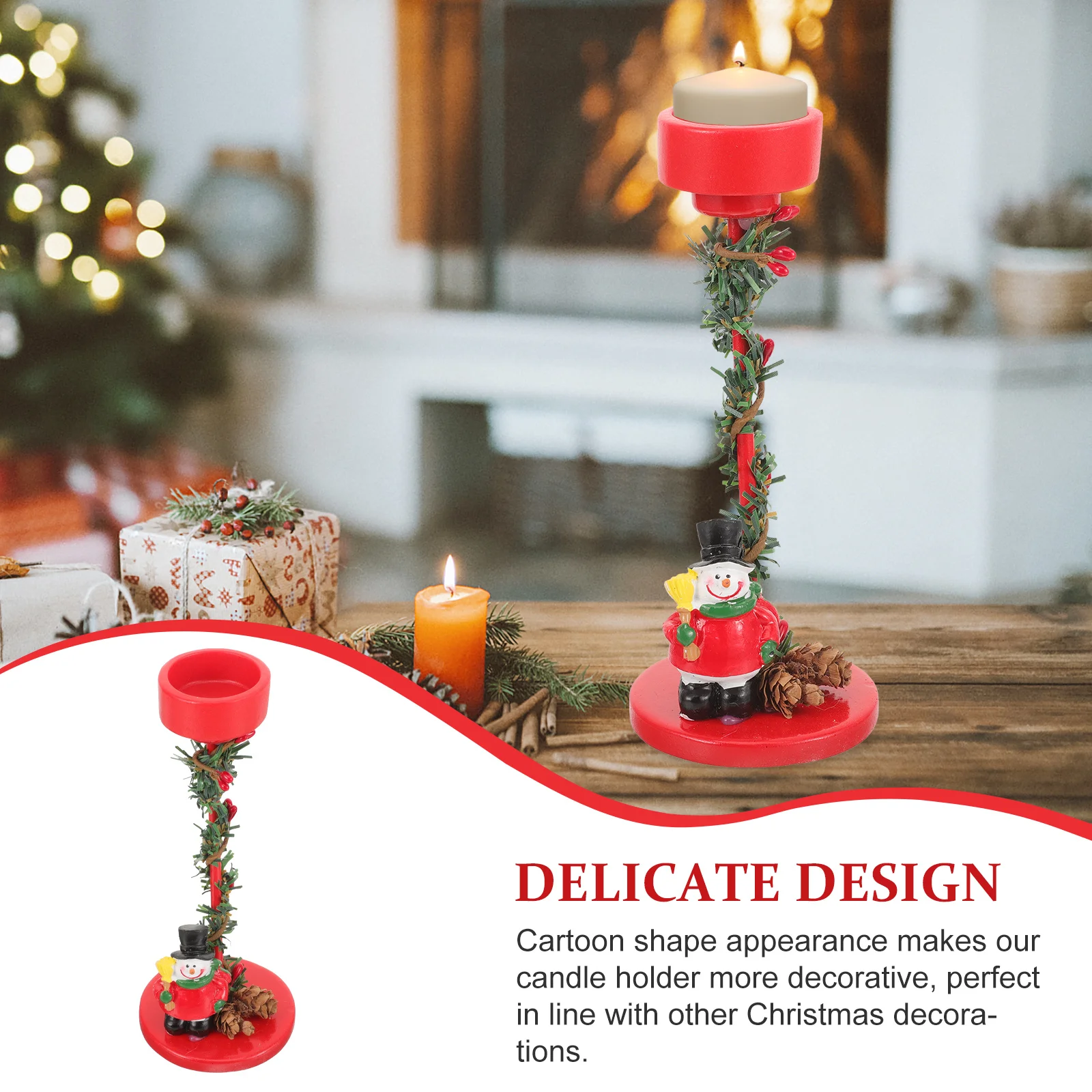 Christmas Tealight Holder Resin and Metal Cartoon Deer Design Candlestick for Tabletop Decoration Xmas Holder Centerpiece
Christmas Tealight Holder Resin and Metal Cartoon Deer Design Candlestick for Tabletop Decoration Xmas Holder Centerpiece