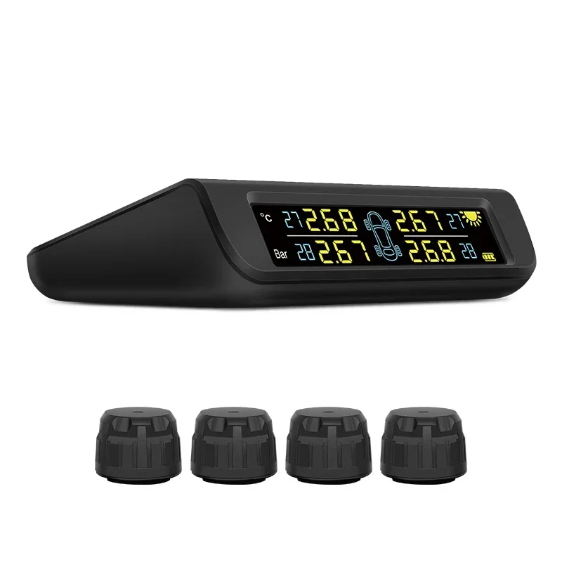 Solar Wireless TPMS Careud T882 | 4 External Sensors LCD Tire Pressure Alarm Car Electronics System
Solar Wireless TPMS Careud T882 | 4 External Sensors LCD Tire Pressure Alarm Car Electronics System