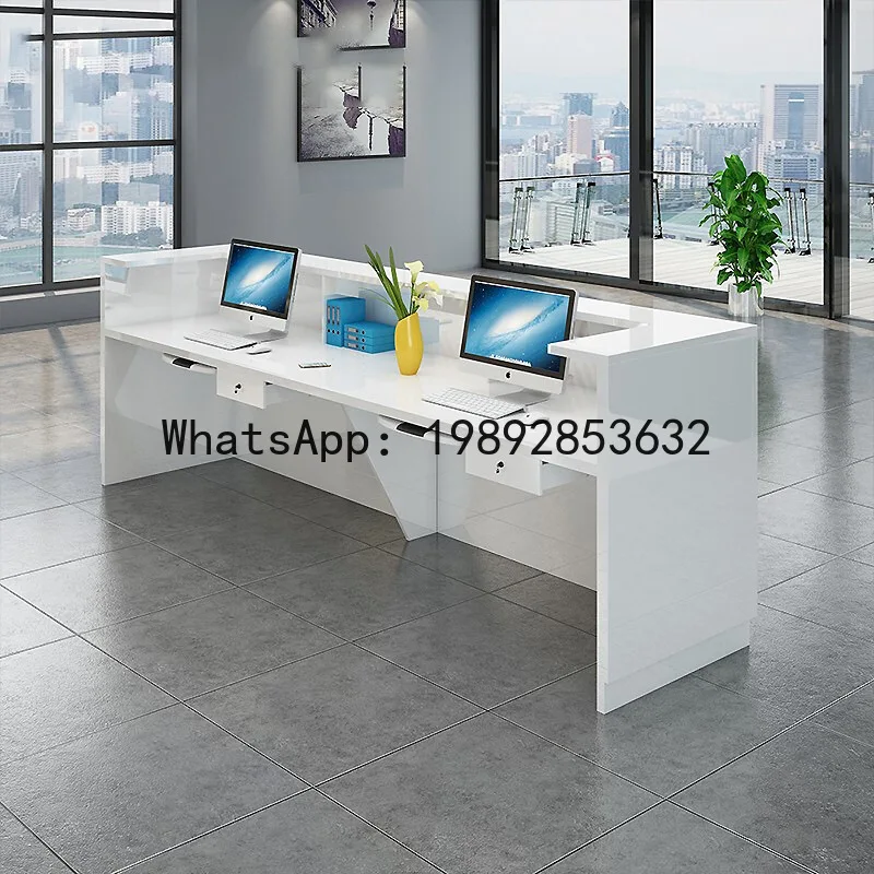 X-28 company reception desk - creative counter table, high-end painted hotel cashier station
X-28 company reception desk - creative counter table, high-end painted hotel cashier station