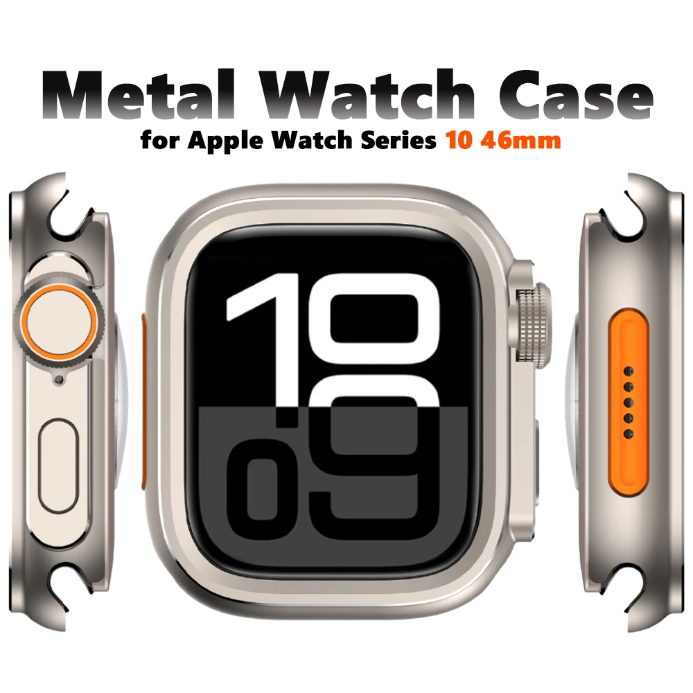 Luxury Metal Case for Apple Watch Series 10 46mm Screen Protector Shell Cover for IWatch 10 46mm Bumper Frame Change To Ultra 2
Luxury Metal Case for Apple Watch Series 10 46mm Screen Protector Shell Cover for IWatch 10 46mm Bumper Frame Change To Ultra 2