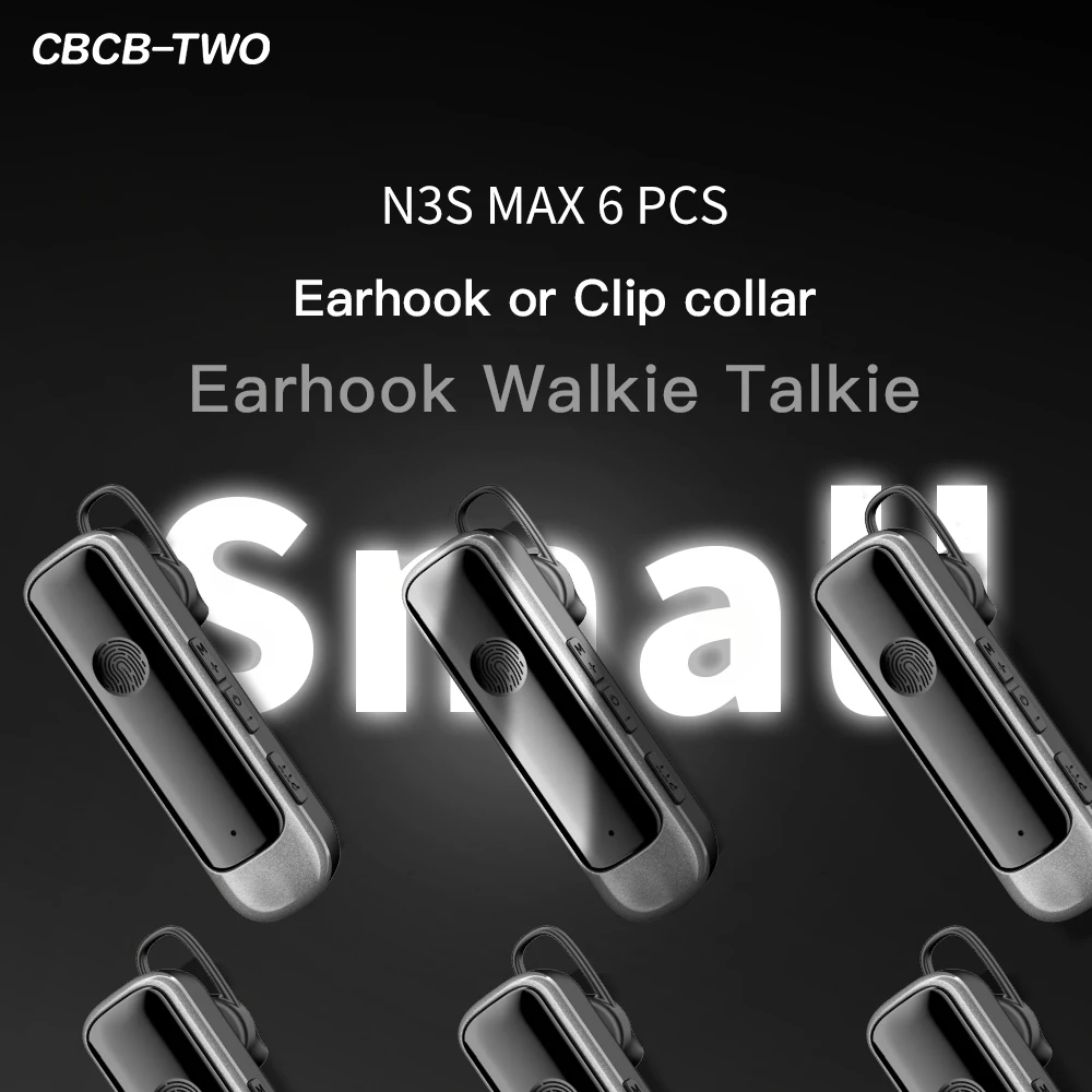 CBCBTWO N3S MAX 6PCS Earhook Walkie Talkie PMR FRS Small Size Portable Mini Touch Two Way Radio Long Range for Restaurants Cafe
CBCBTWO N3S MAX 6PCS Earhook Walkie Talkie PMR FRS Small Size Portable Mini Touch Two Way Radio Long Range for Restaurants Cafe