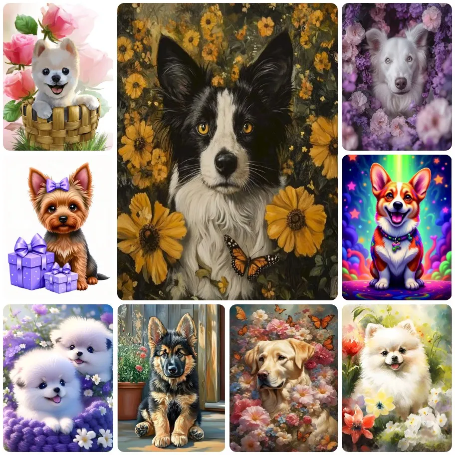 DIY Cute Dog Breeds Jigsaw Puzzle, Border Collie and Pomeranian with Flowers, Whimsical Pet Art for Home Decor
DIY Cute Dog Breeds Jigsaw Puzzle, Border Collie and Pomeranian with Flowers, Whimsical Pet Art for Home Decor