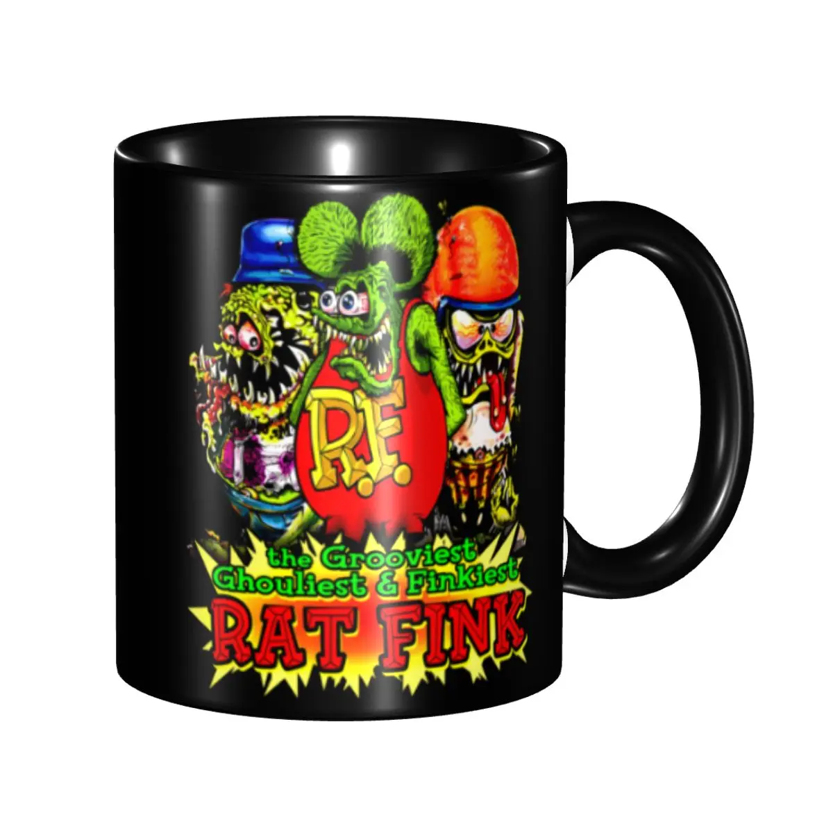 Personalized Cartoon Monster Rat Coffee Mugs DIY Rat Fink Ceramic Milk Tea Cups
Personalized Cartoon Monster Rat Coffee Mugs DIY Rat Fink Ceramic Milk Tea Cups