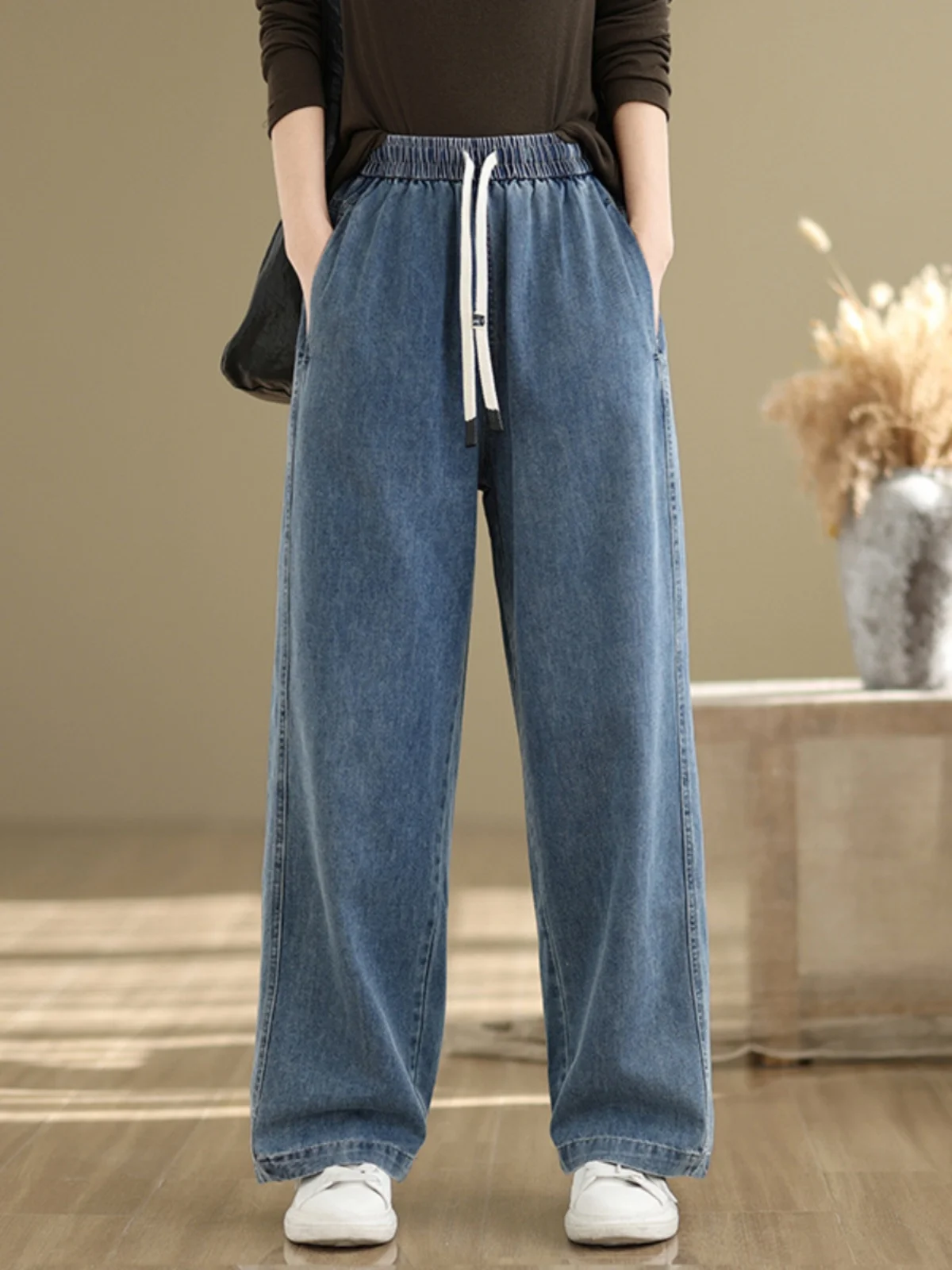 Women's High Waist Wide Leg Jeans Spring 2025 New Sle Drapey Straight Cut Casual Versatile Slimming Long Denim Pants
Women's High Waist Wide Leg Jeans Spring 2025 New Sle Drapey Straight Cut Casual Versatile Slimming Long Denim Pants