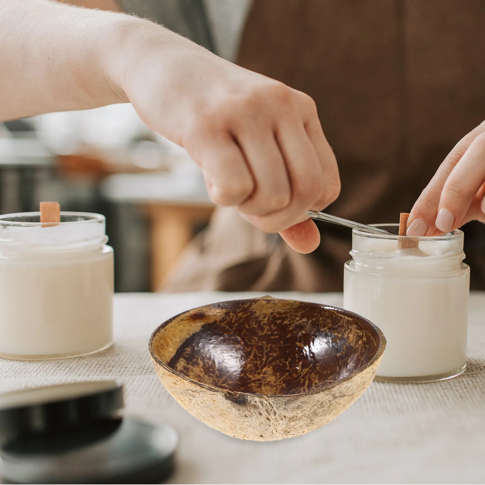 Natural Coconut Shell Bowl for Aromatherapy Making and Small Item Storage Decorative Home Kitchen Multi Purpose Serving
Natural Coconut Shell Bowl for Aromatherapy Making and Small Item Storage Decorative Home Kitchen Multi Purpose Serving