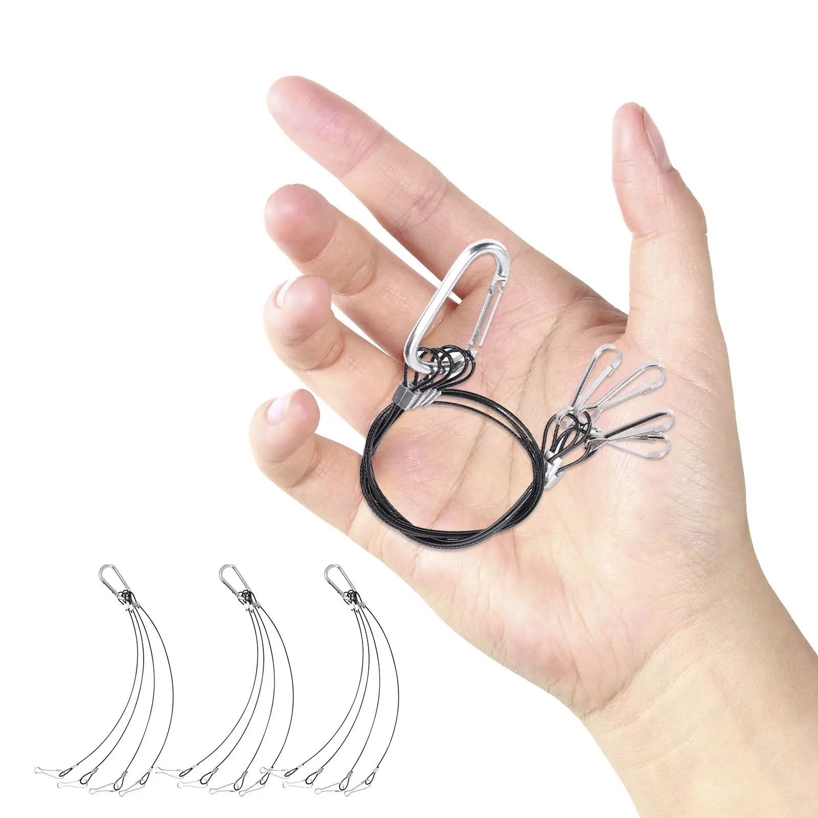 4Pcs Light Hangers Wire Rope Steel 1.5mm Thick 400Mm for Plant Grow Light Hydroponics Hanging System Secure Adjustable
4Pcs Light Hangers Wire Rope Steel 1.5mm Thick 400Mm for Plant Grow Light Hydroponics Hanging System Secure Adjustable