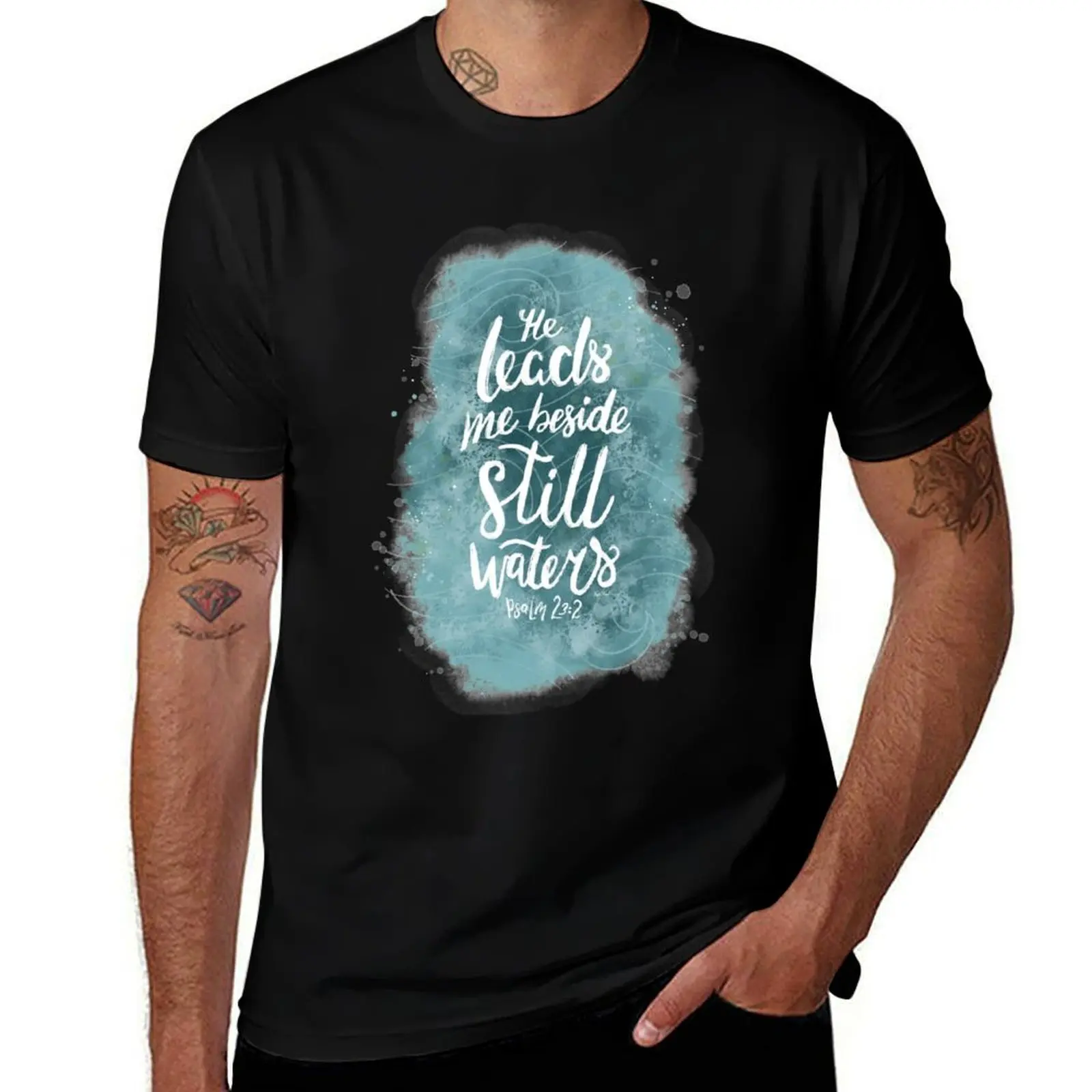 Still Waters - Psalm 23:2 T-Shirt plus size clothes sports fans anime shirt men t shirts high quality
Still Waters - Psalm 23:2 T-Shirt plus size clothes sports fans anime shirt men t shirts high quality