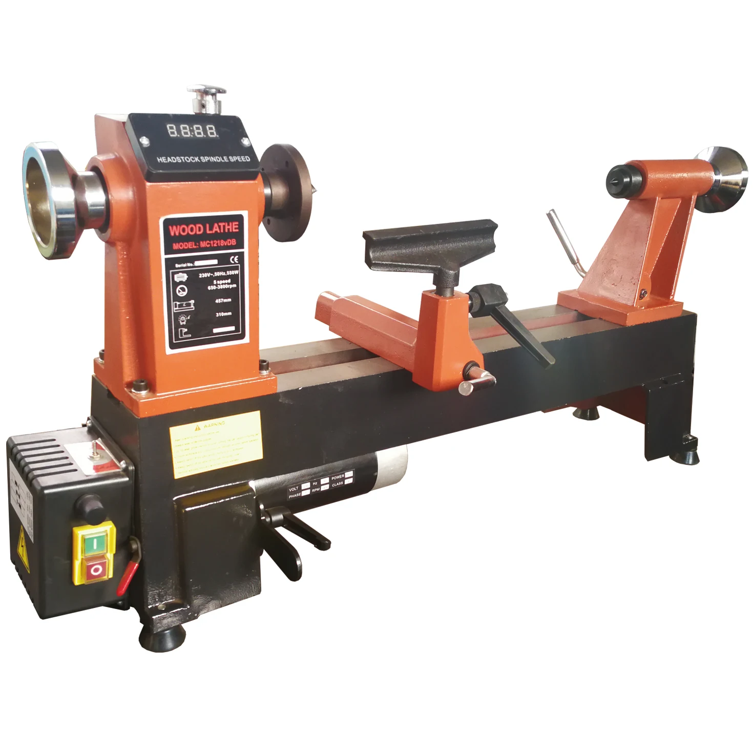 Variable Speed Wood Lathe, Mini Lathe Machine MC1218VDB
Variable Speed Wood Lathe, Mini Lathe Machine MC1218VDB