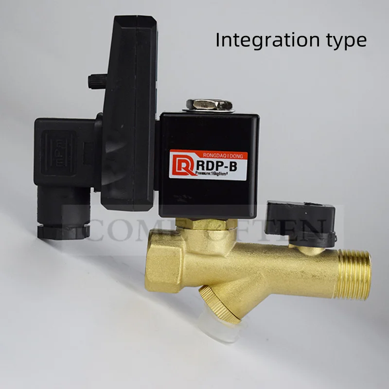 16Bar Electronic Drain Valve Air Compressor Air Storage Timing Automatic Water Discharge Solenoid Valve AC220V Split Integrated
16Bar Electronic Drain Valve Air Compressor Air Storage Timing Automatic Water Discharge Solenoid Valve AC220V Split Integrated