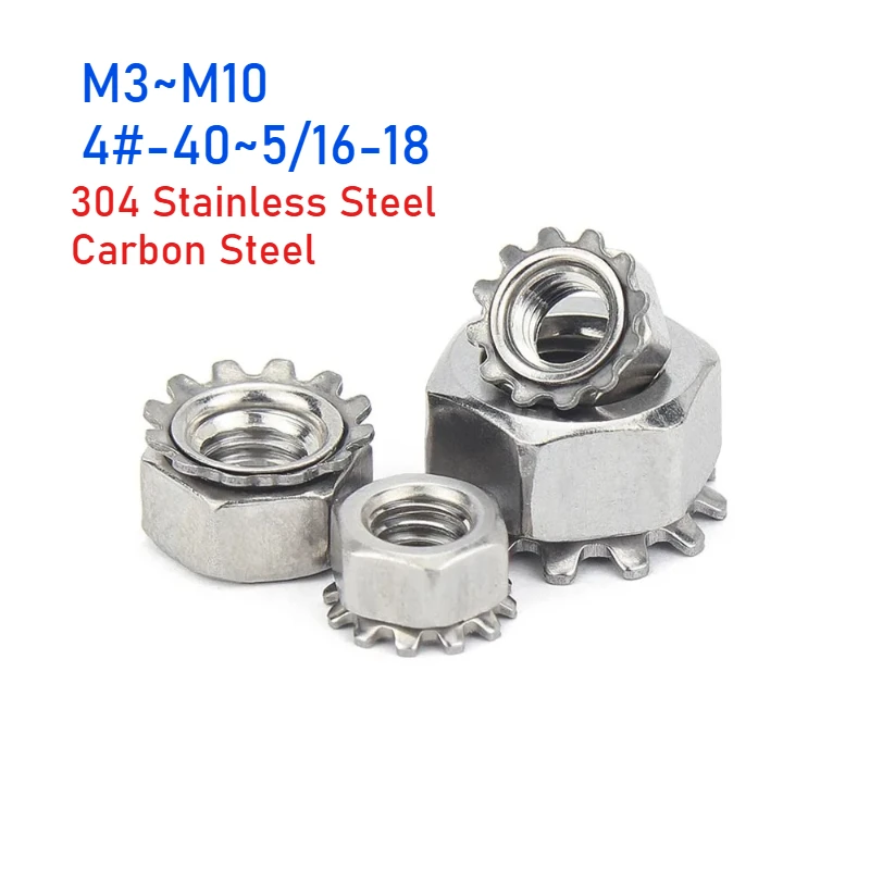 M3~M10 UNC K Nut 304 Stainless Steel/Carbon Steel Lock Kep Multi-Gear Hexagon Nuts Toothed Polydentate Hex K-Lock Nut
M3~M10 UNC K Nut 304 Stainless Steel/Carbon Steel Lock Kep Multi-Gear Hexagon Nuts Toothed Polydentate Hex K-Lock Nut