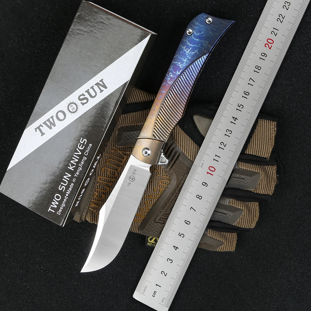 TWO SUN TS332-Color Folding Knife 14C28N Blade Tactical Titanium Alloy Handle Camping Outdoor Survival EDC Tools
TWO SUN TS332-Color Folding Knife 14C28N Blade Tactical Titanium Alloy Handle Camping Outdoor Survival EDC Tools