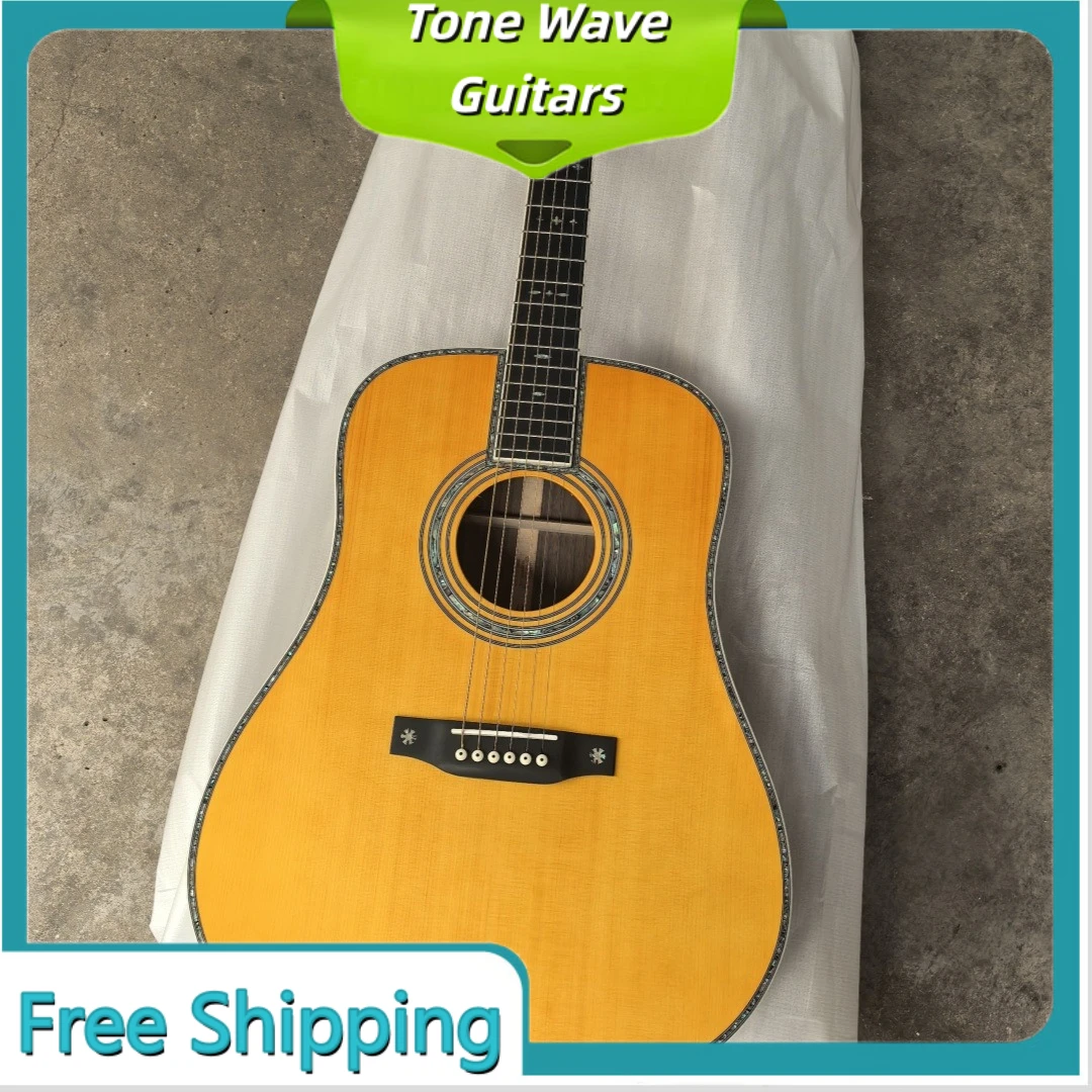 D42 Solid Top Acoustic Guitar Picea Asperata Body Ebony Fingerboard 41 Inch Glossy Surface Abalone Inlay Exquisite Gift
D42 Solid Top Acoustic Guitar Picea Asperata Body Ebony Fingerboard 41 Inch Glossy Surface Abalone Inlay Exquisite Gift