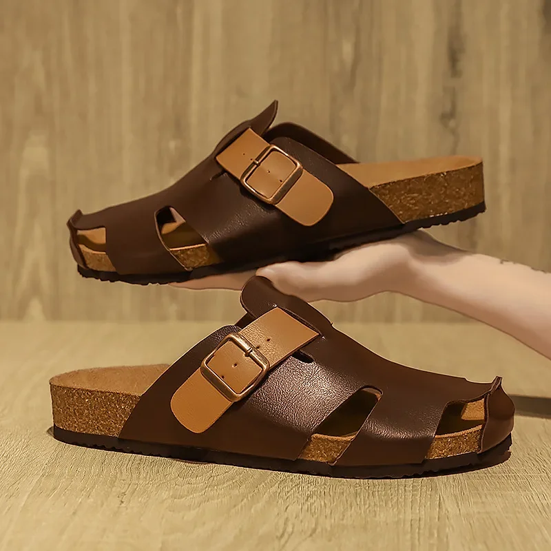 Classic Brown Flat Sandals for Men Comfortable Soft Beach Slippers Size 39-45 Non-slip Summer Sandals Men 2025 sandalias hombre
Classic Brown Flat Sandals for Men Comfortable Soft Beach Slippers Size 39-45 Non-slip Summer Sandals Men 2025 sandalias hombre