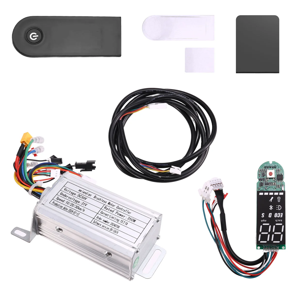 High-end 36V 350W Brushless Controller+Bluetooth Meter+Extension Cord Kit for Xiaomi M365/M365 Pro Electric Scooter
High-end 36V 350W Brushless Controller+Bluetooth Meter+Extension Cord Kit for Xiaomi M365/M365 Pro Electric Scooter