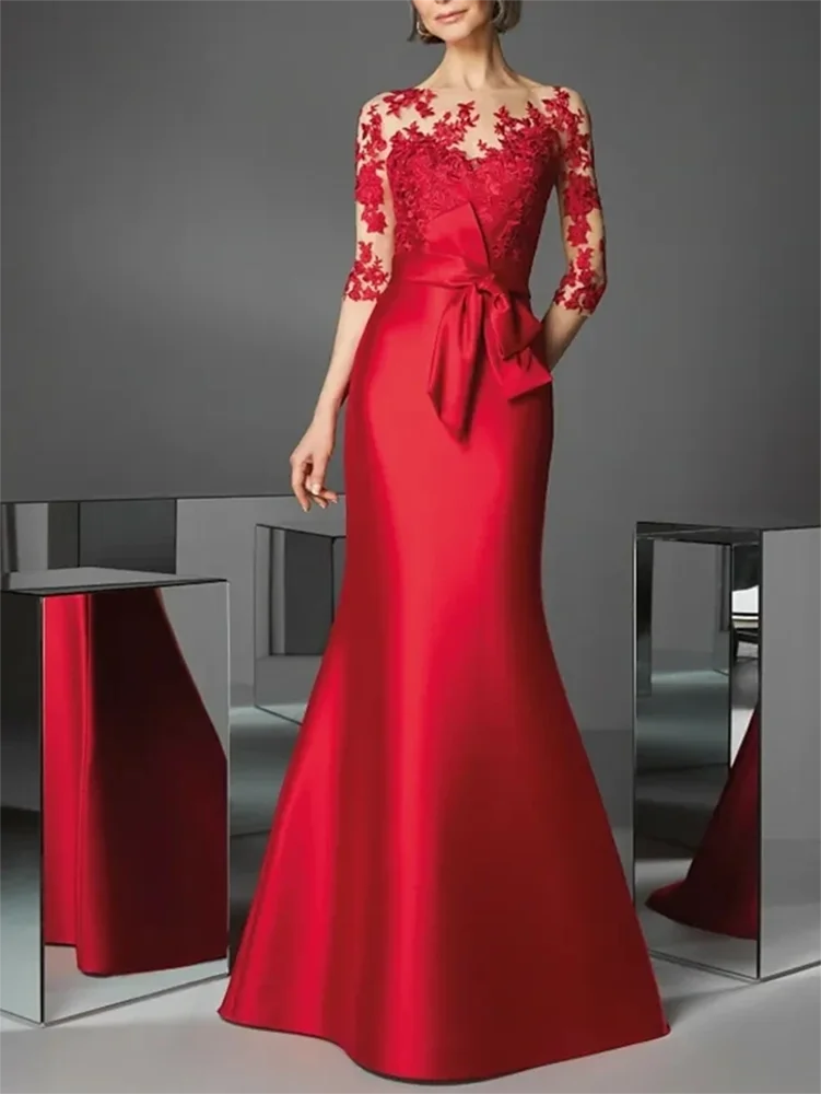 Prom Dresses For Gala Red Mermaid Appliqued Half Sleeves Formal Long Mon's dess vestidos de fiesta Dresses For Special Occasion
Prom Dresses For Gala Red Mermaid Appliqued Half Sleeves Formal Long Mon's dess vestidos de fiesta Dresses For Special Occasion